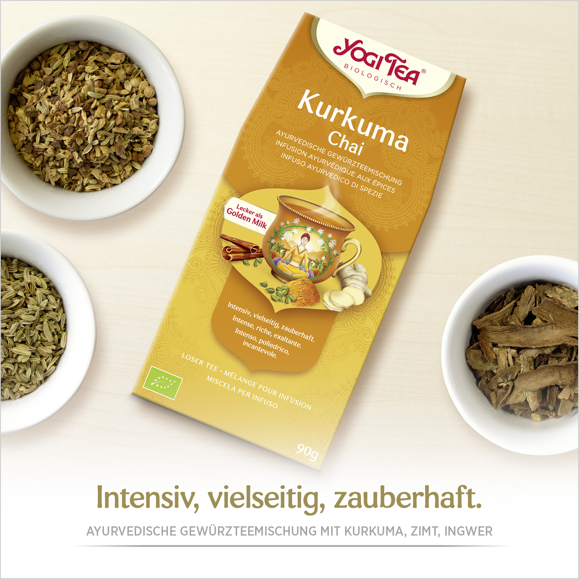 6 x BIO YOGI TEA Kurkuma Chai | 6x90g lose