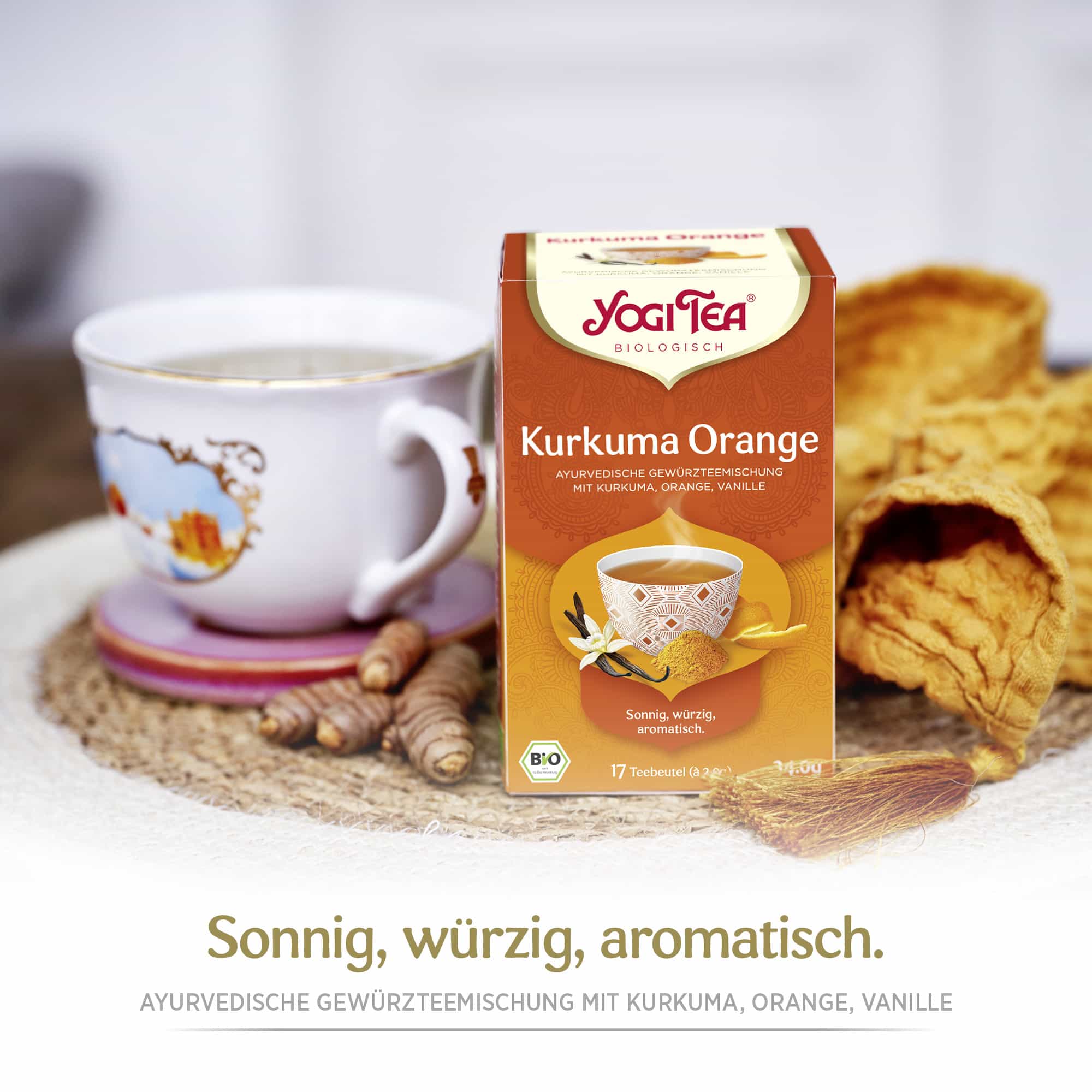 6 x BIO YOGI TEA Kurkuma Orange | 6 x 34g