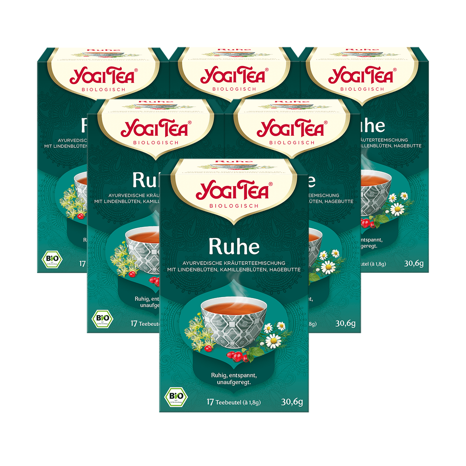 6 x BIO YOGI TEA Ruhe | 6 x 30,6g