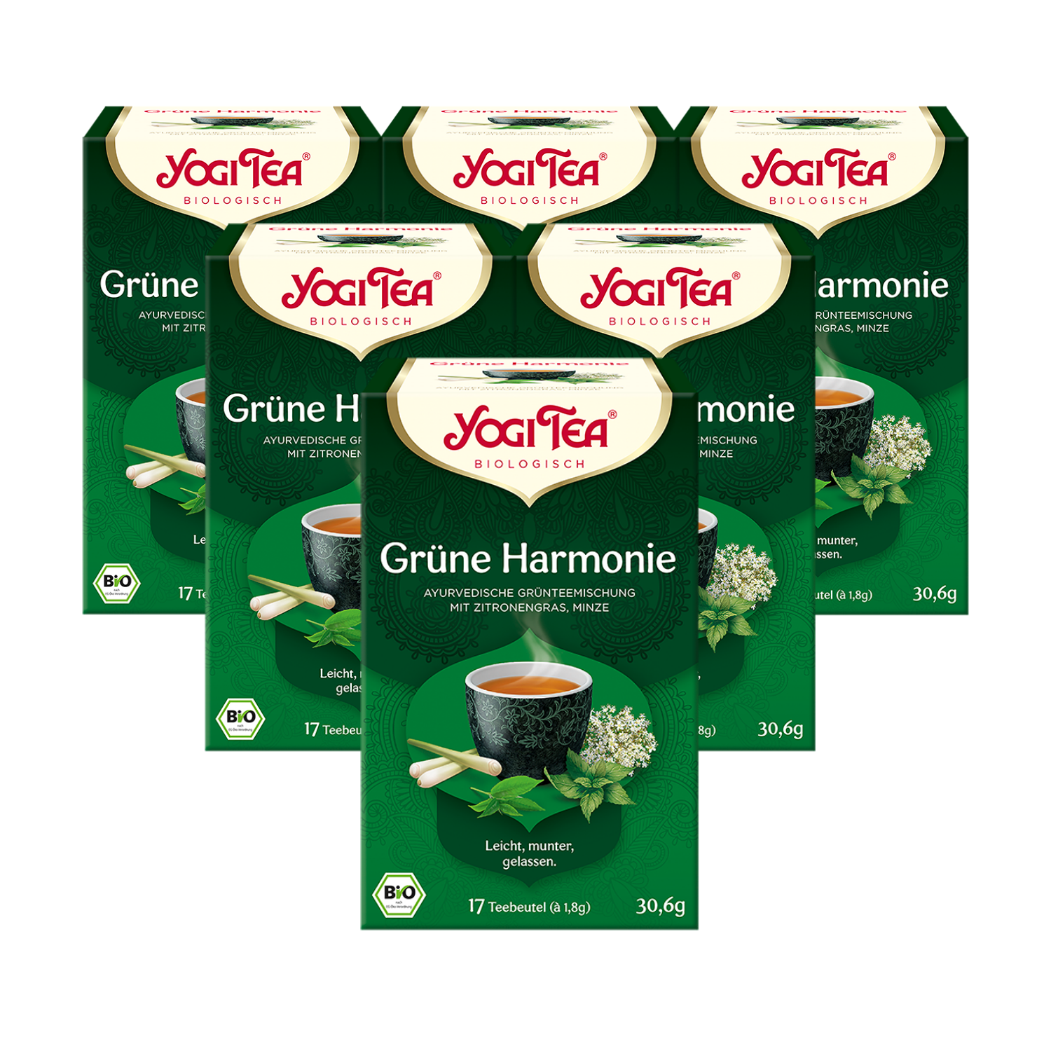 6x BIO YOGI TEA Grüne Harmonie | 6 x 30,6g