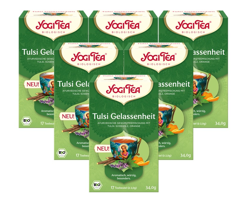 6 x BIO YOGI TEA Tulsi Gelassenheit | 6 x 34g