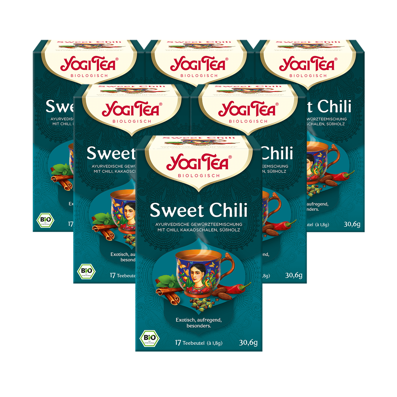 6 x BIO YOGI TEA Sweet Chili | 6 x 30,6g