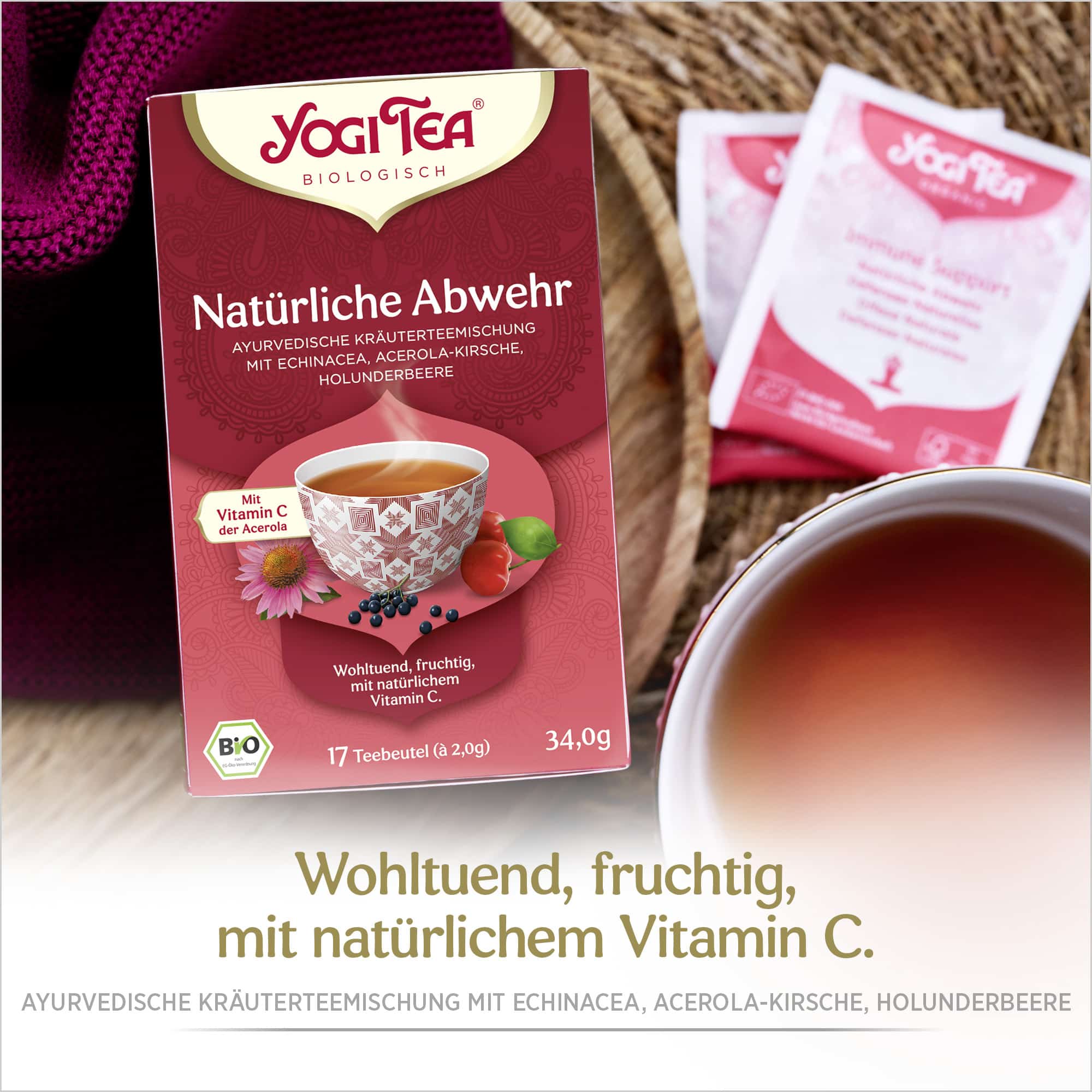 6 x BIO YOGI TEA Natürliche Abwehr | 6 x 34g