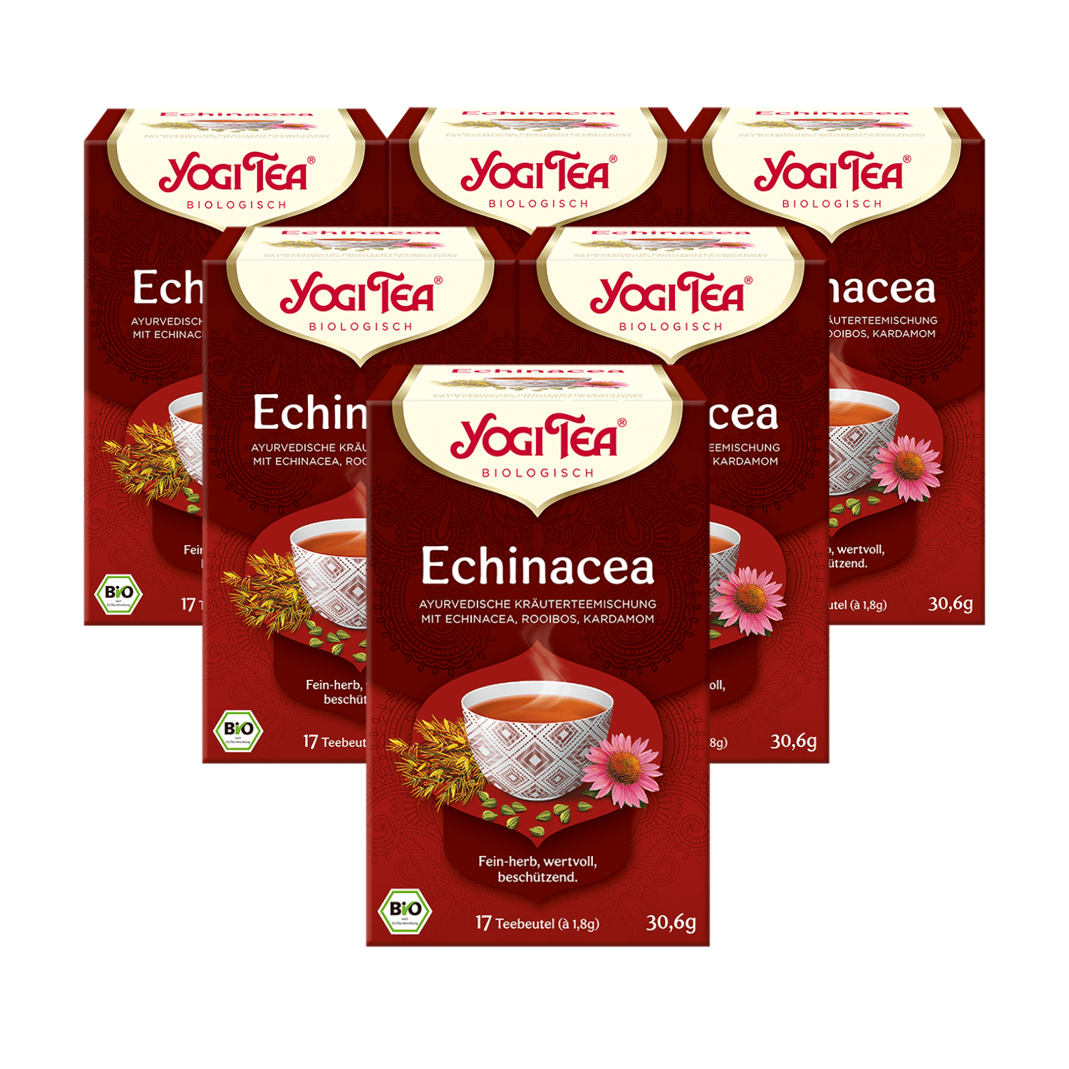 6 x BIO YOGI TEA Echinacea | 6 x 30,6g 