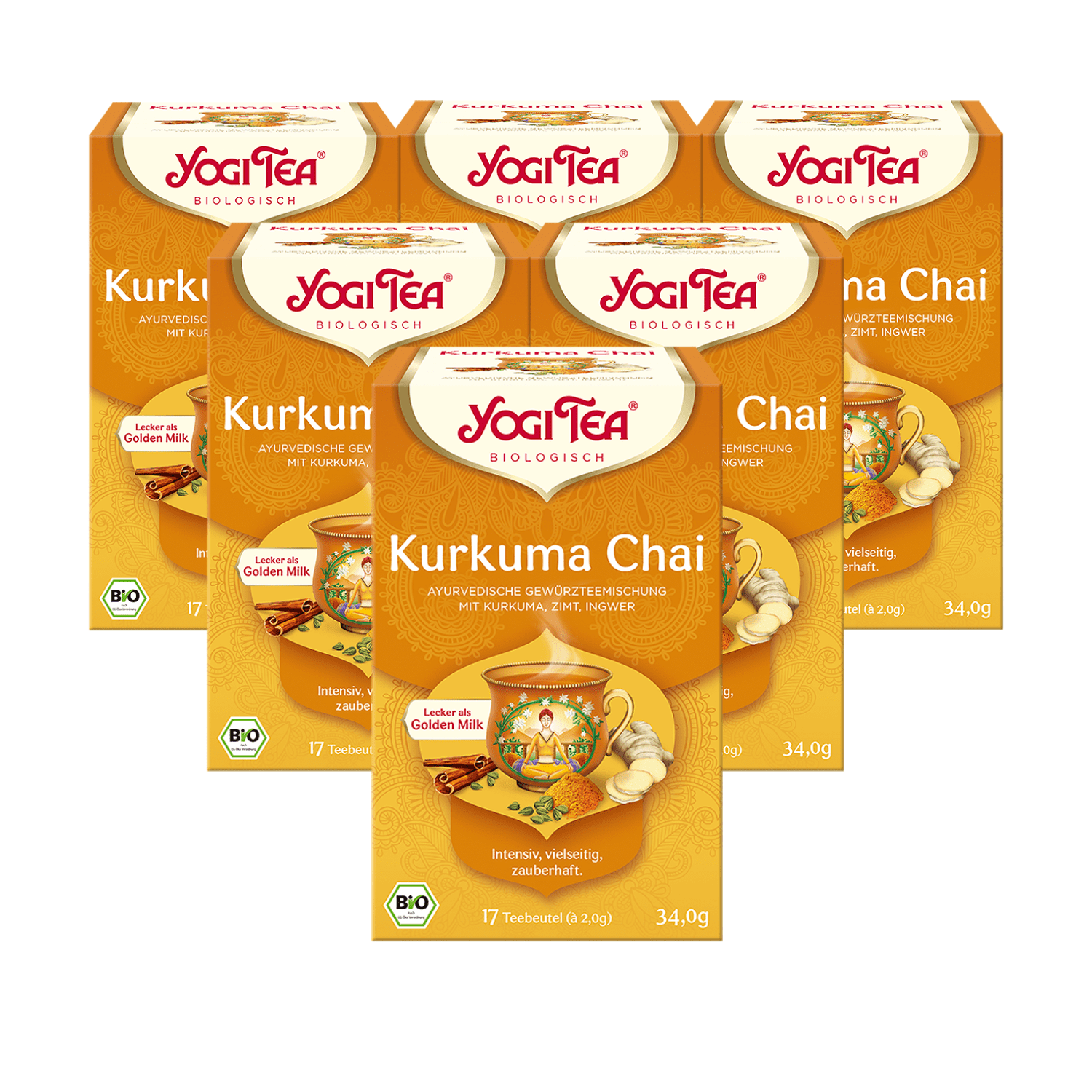 6 x BIO YOGI TEA Kurkuma Chai | 6 x 34g