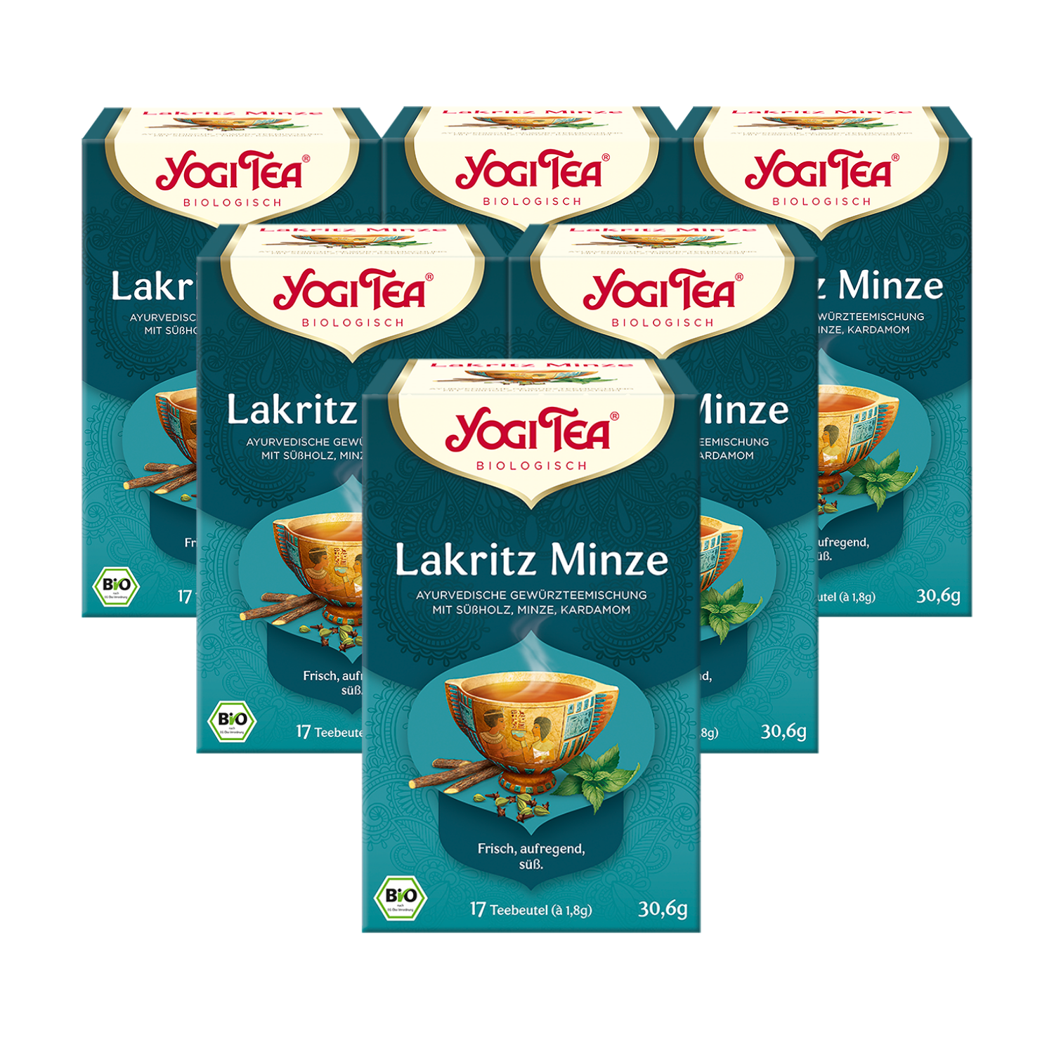 6 x BIO YOGI TEA Lakritz Minze | 6 x 30,6g