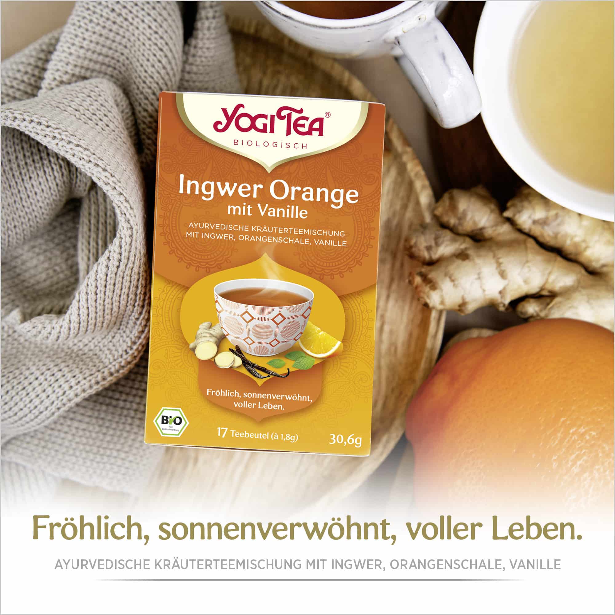 6 x BIO YOGI TEA Ingwer Orange | 6 x 30,6g 