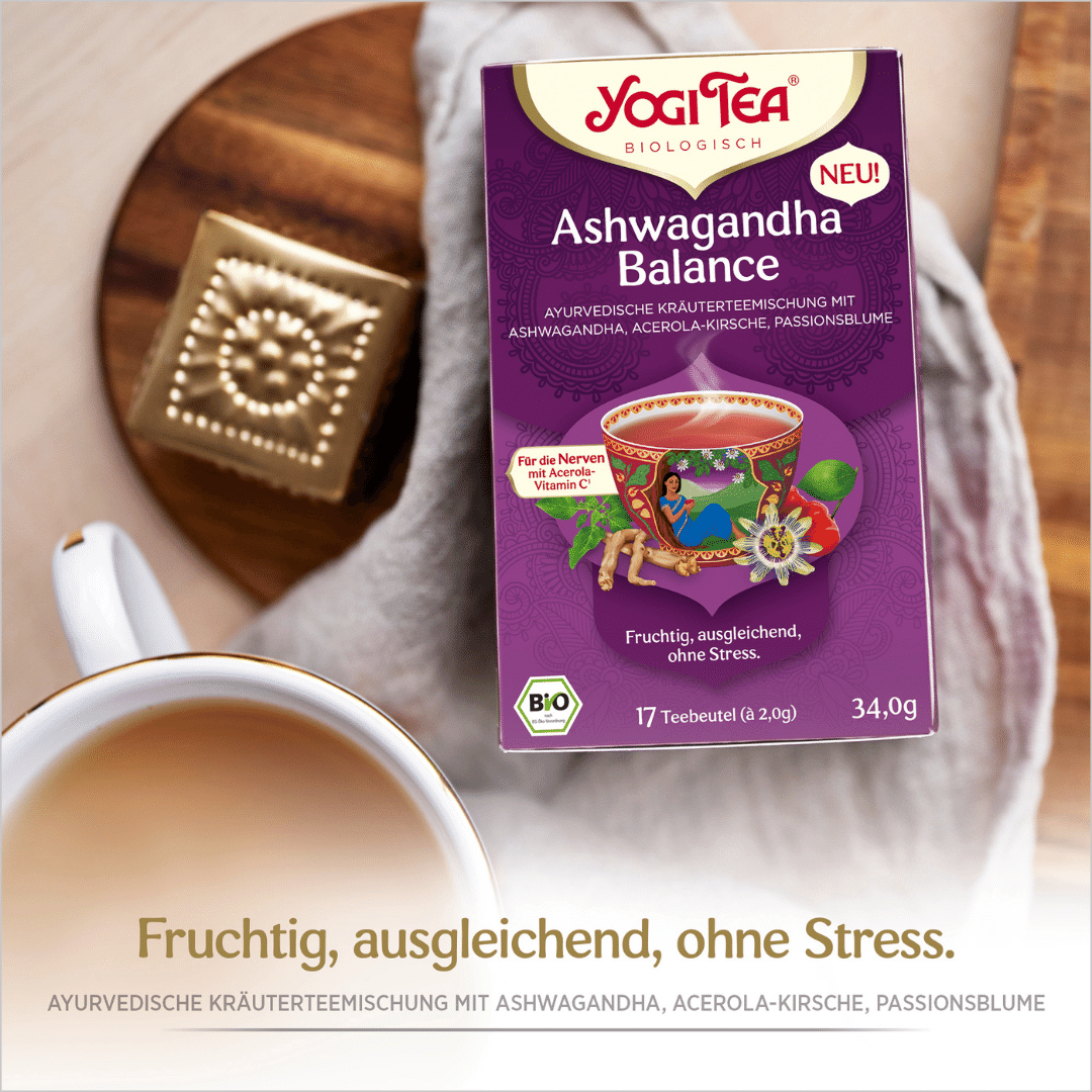 6 x YOGI TEA Ashwagandha Balance Bio 34g Bio Kräutertee - fruchtig. ausgleichend