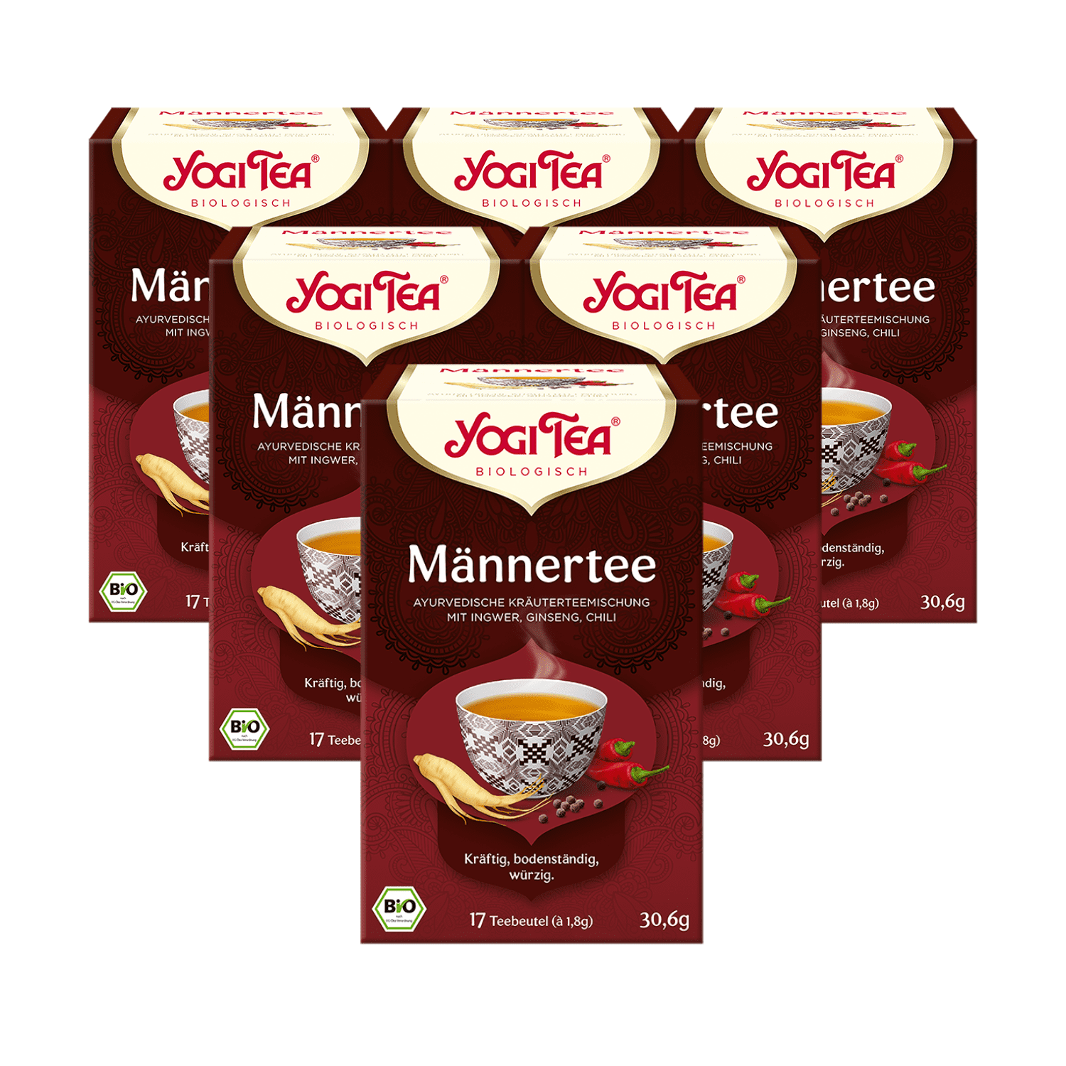 6 x BIO YOGI TEA Männertee | 6 x 30,6g