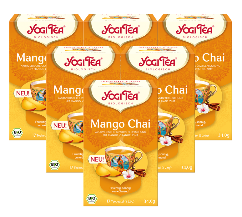 6 x YOGI TEA Mango Chai BIO 34 g
