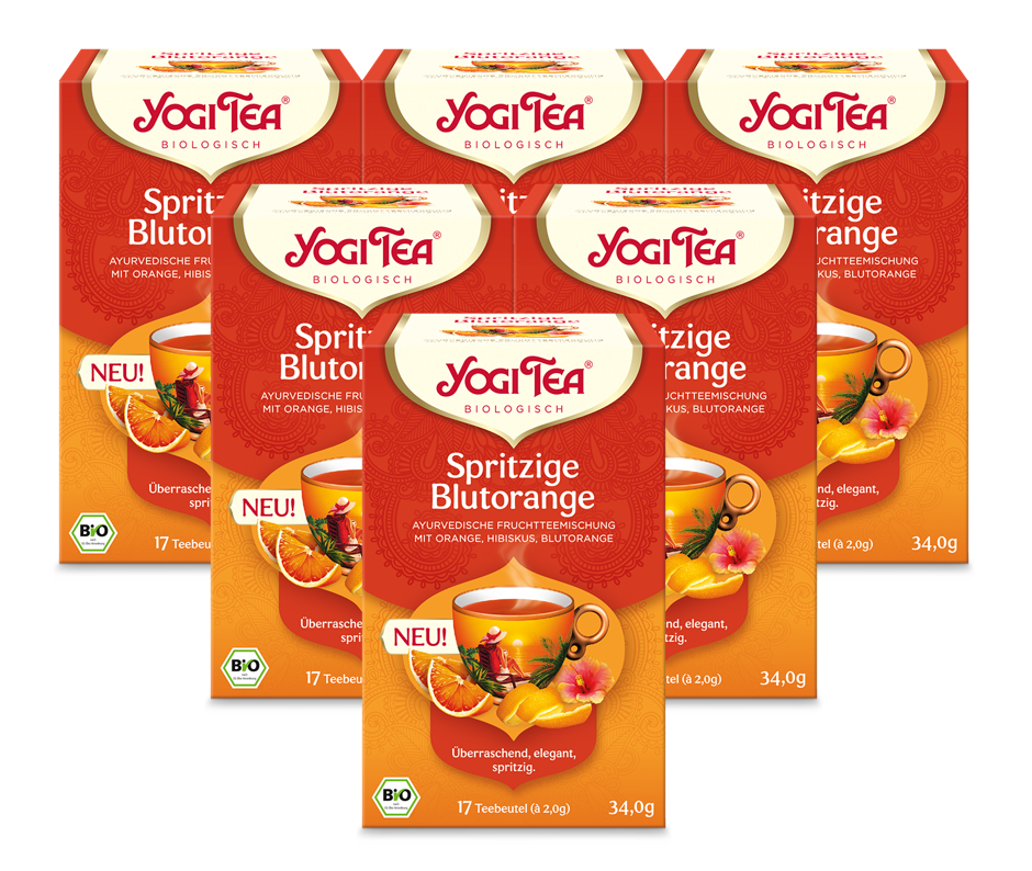 6 x YOGI TEA Spritzige Blutorange Bio 34g
