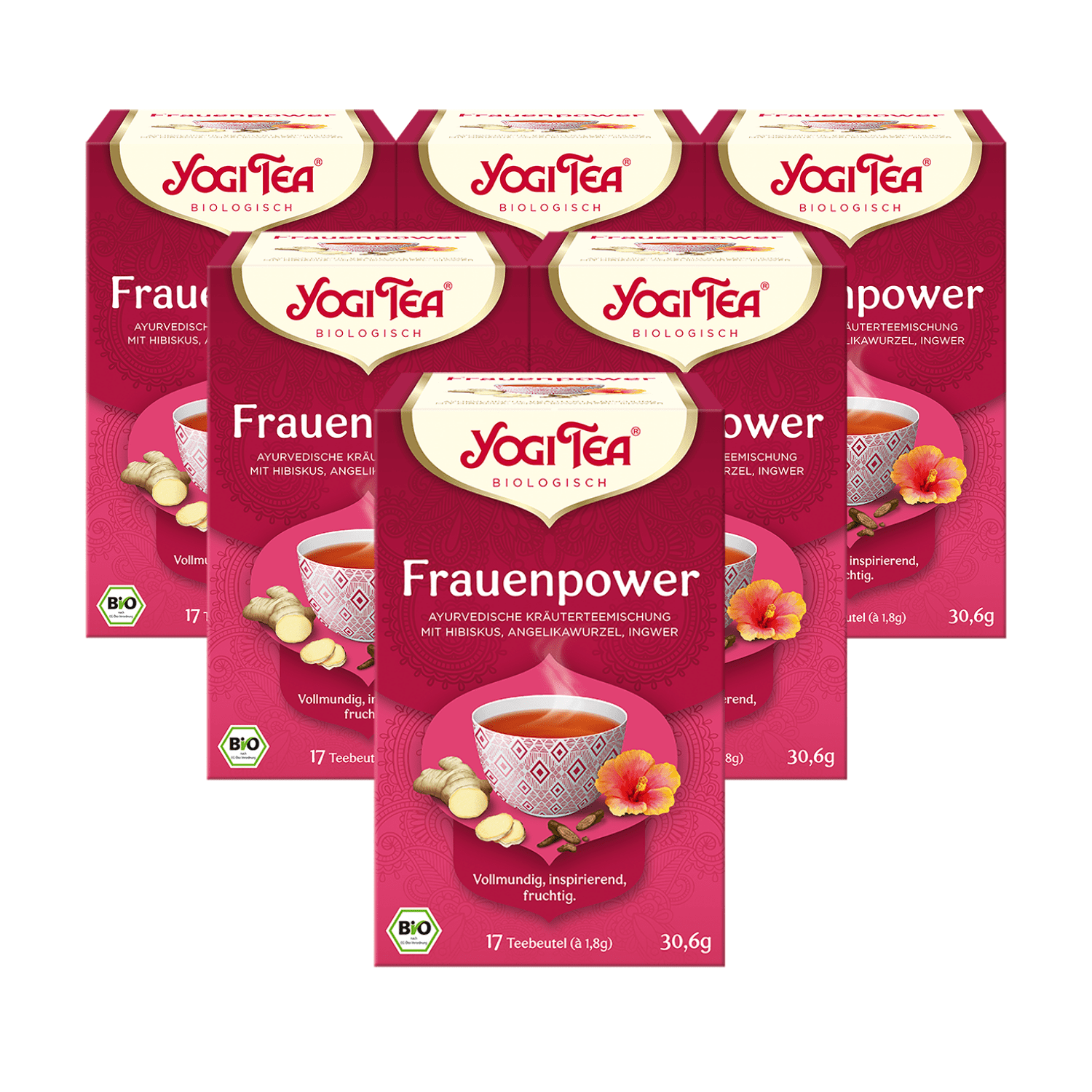 6 x BIO YOGI TEA Frauenpower | 6 x 30,6g 