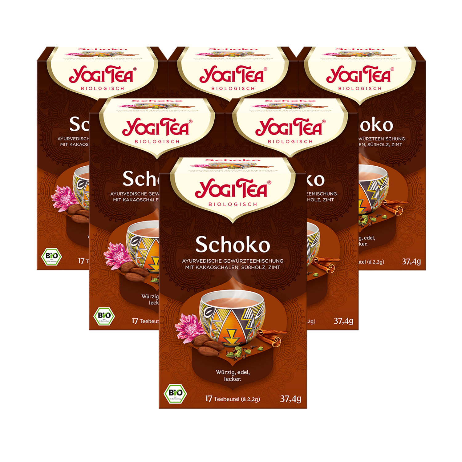 6 x BIO YOGI TEA Schoko | 6 x 37,4g